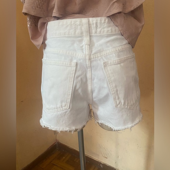 Madewell White High Waist Shorts Crisp Denim Style - Picture 8 of 14